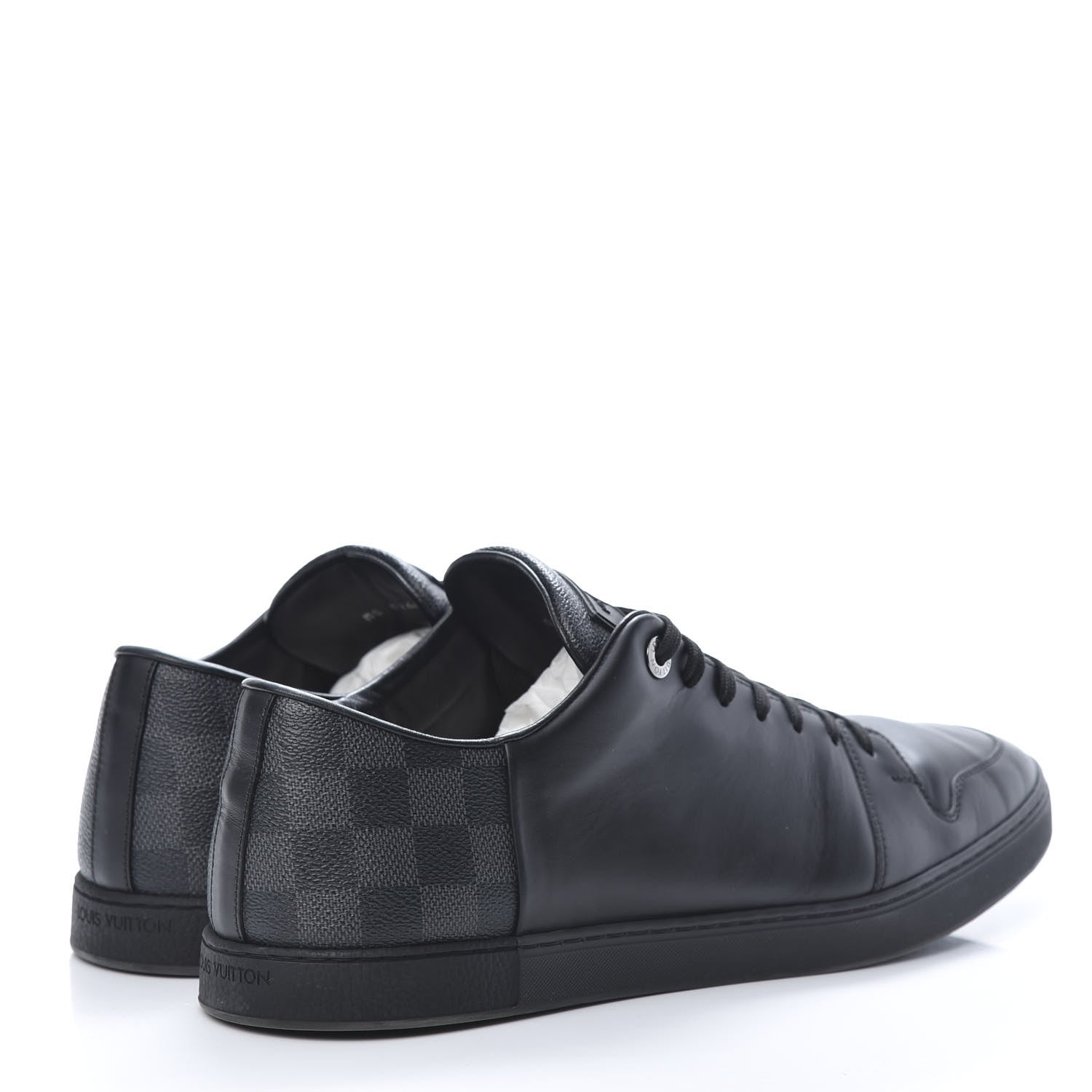 Louis Vuitton Calfskin Damier Graphite Line Up Sneaker 11 Black 4 of 7