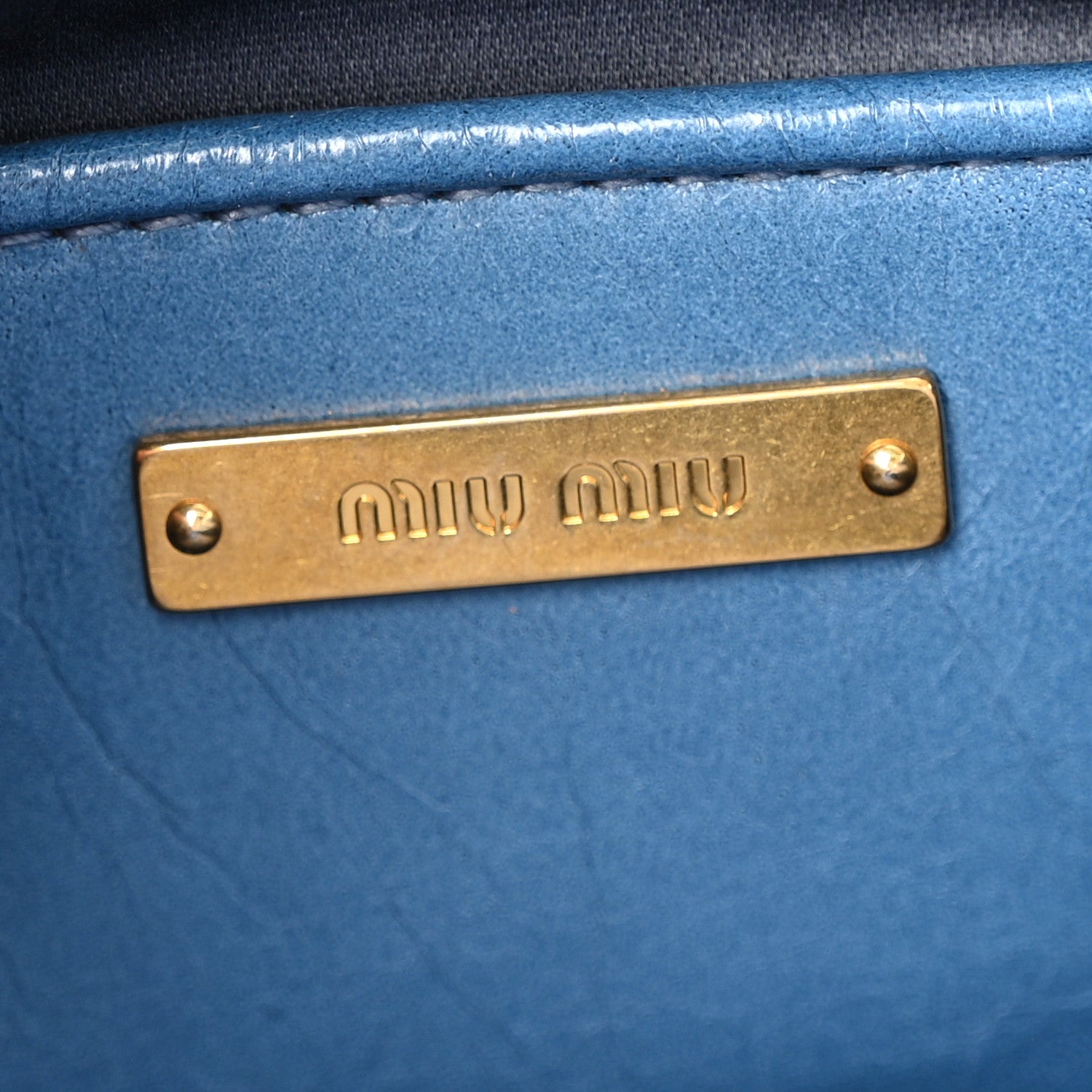 Miu Miu Vitello Shine Zip Tote Oceano 6 of 11