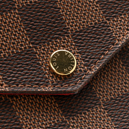 Louis Vuitton Damier Ebene Pochette Felicie Chain Wallet 13 of 14