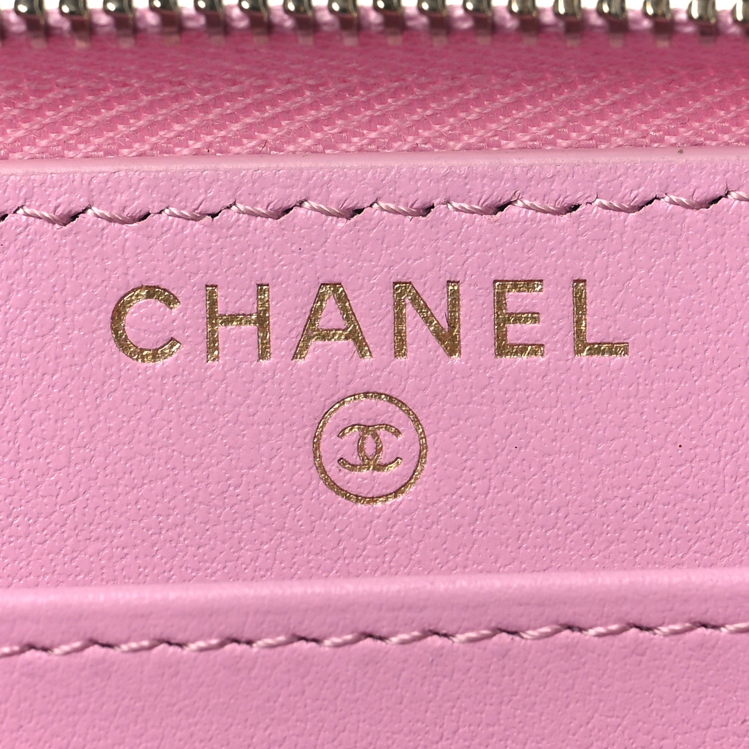 Chanel Caviar Quilted Large Gusset Zip Around Wallet Light Pink 6 of 9