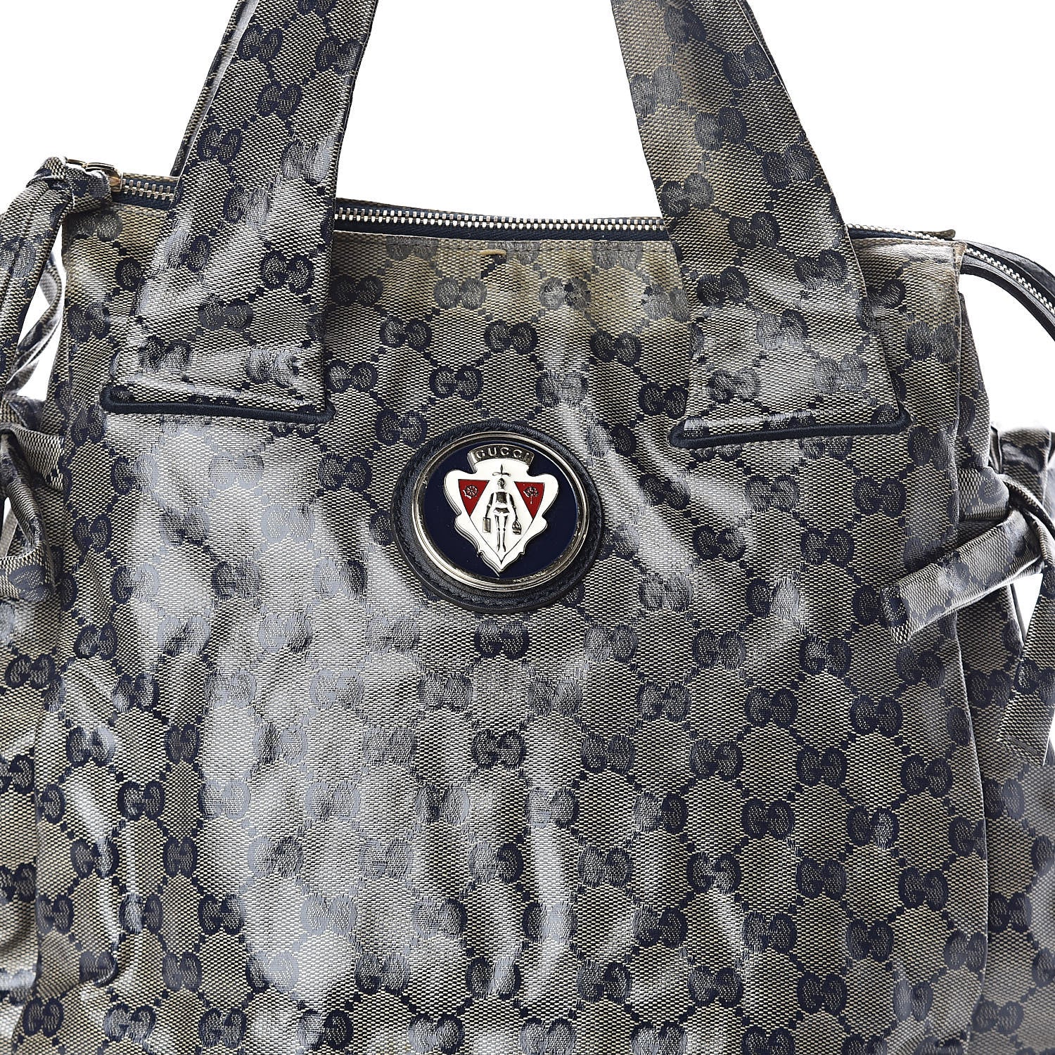 Gucci Crystal Monogram Hysteria Tote Navy Blue 8 of 14