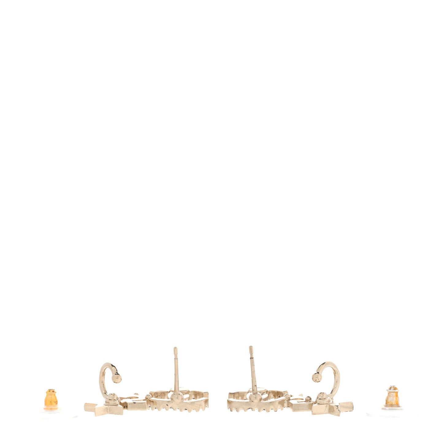 Crystal Star 5 CC Earrings Gold