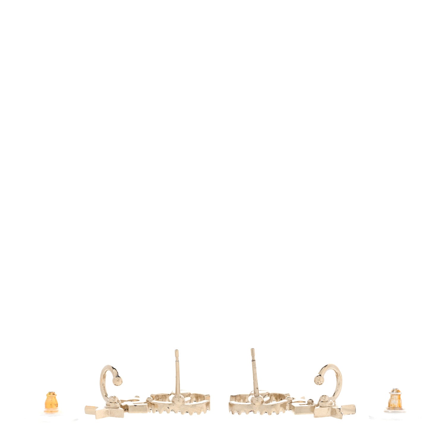 Chanel Crystal Star 5 CC Earrings Gold 3 of 5