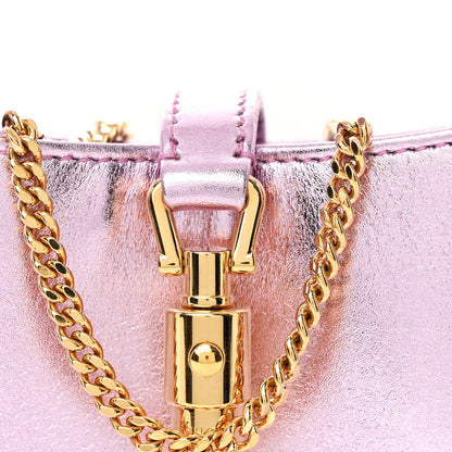 Gucci Laminated Nappa Nano Jackie 1961 Hobo Metallic Pink 8 of 11