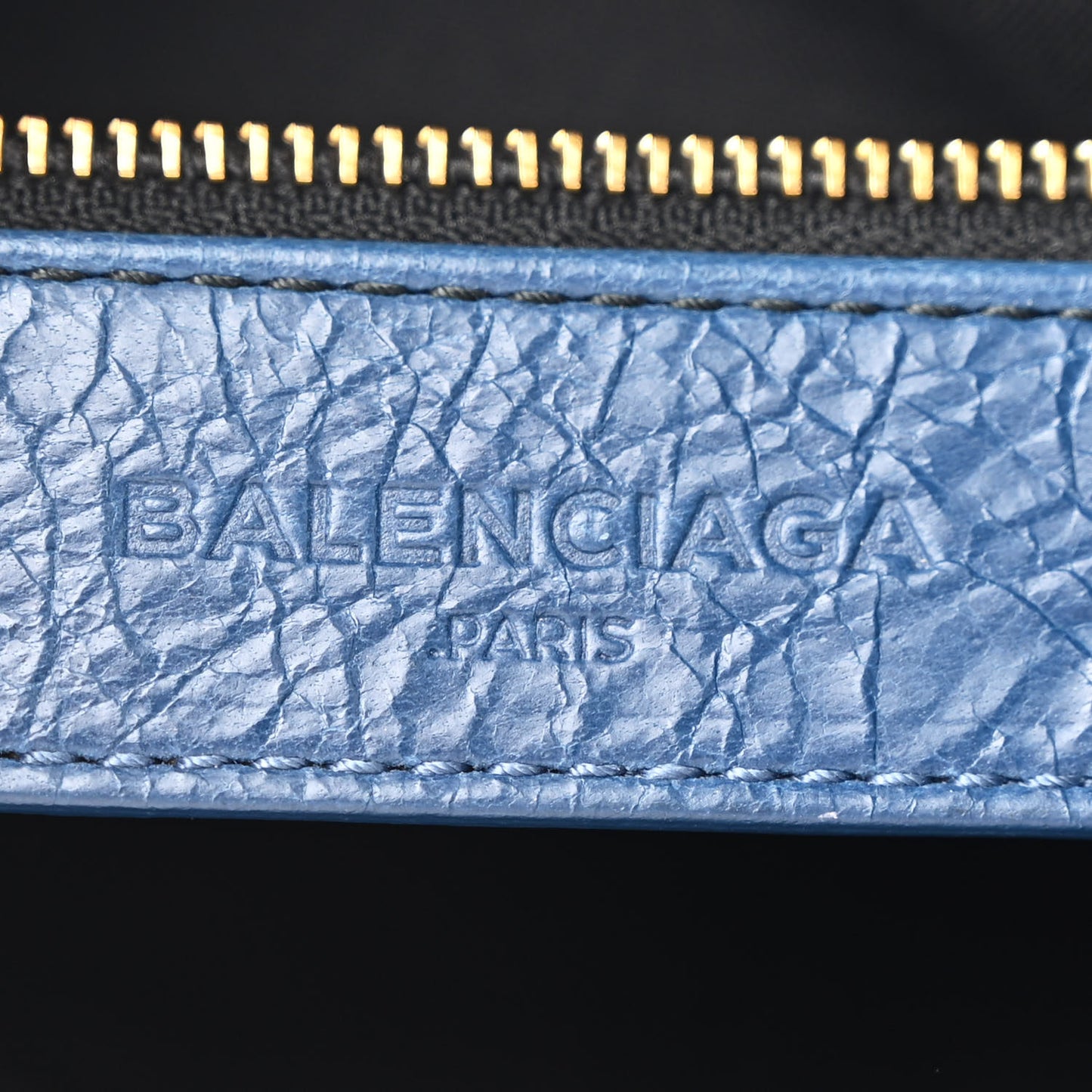 Agneau Classic Gold Hardware S City Bleu Profond