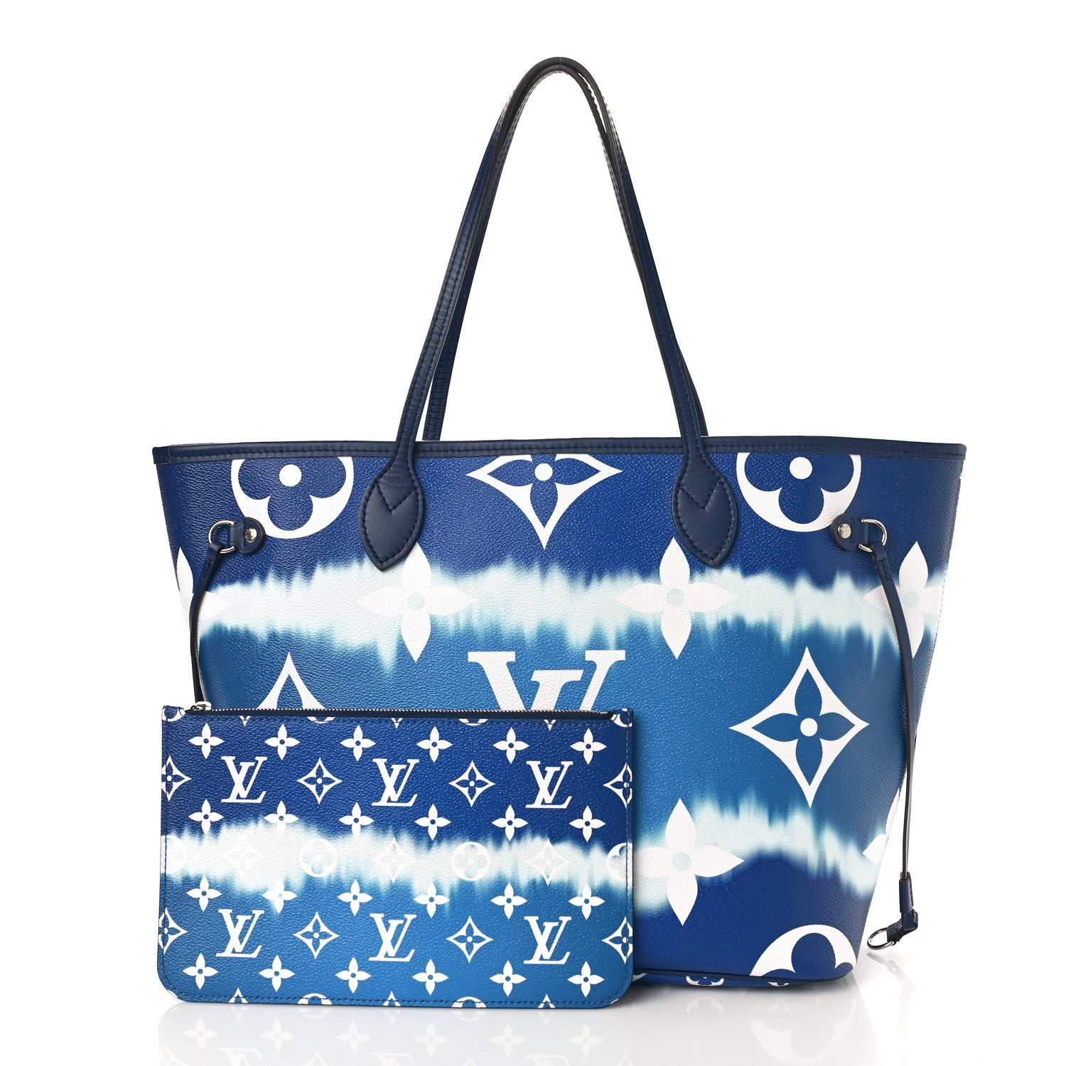 Louis Vuitton Monogram Escale Neverfull MM Blue 2 of 9