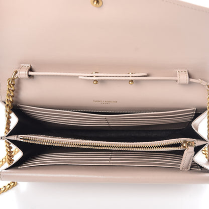 Saint Laurent Smooth Calfskin Monogram Sulpice Chain Wallet Nude 5 of 7