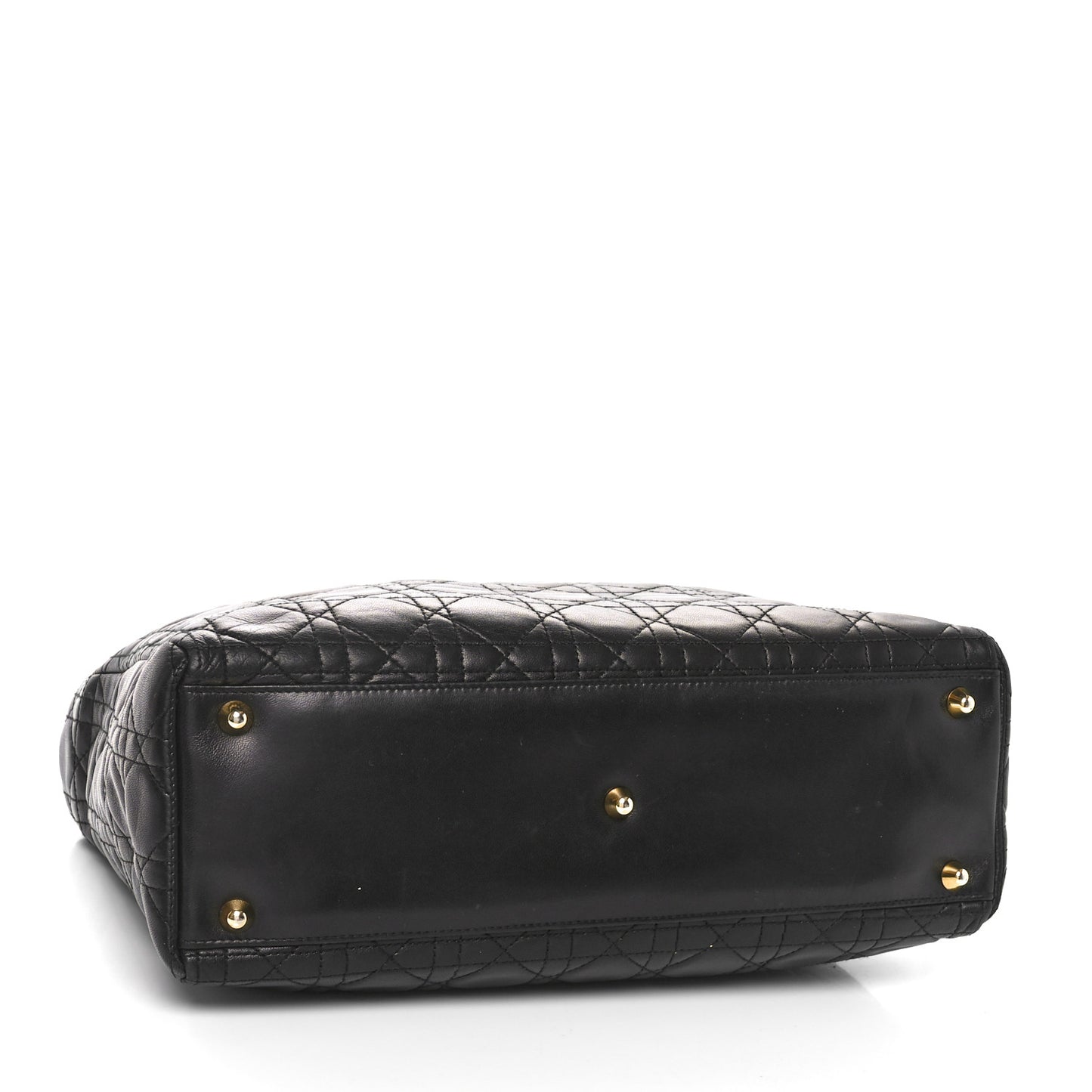 Lambskin Cannage Large Lady Dior Black