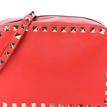 Valentino Garavani Calfskin Rockstud Camera Crossbody Bag Deep Orange 7 of 9