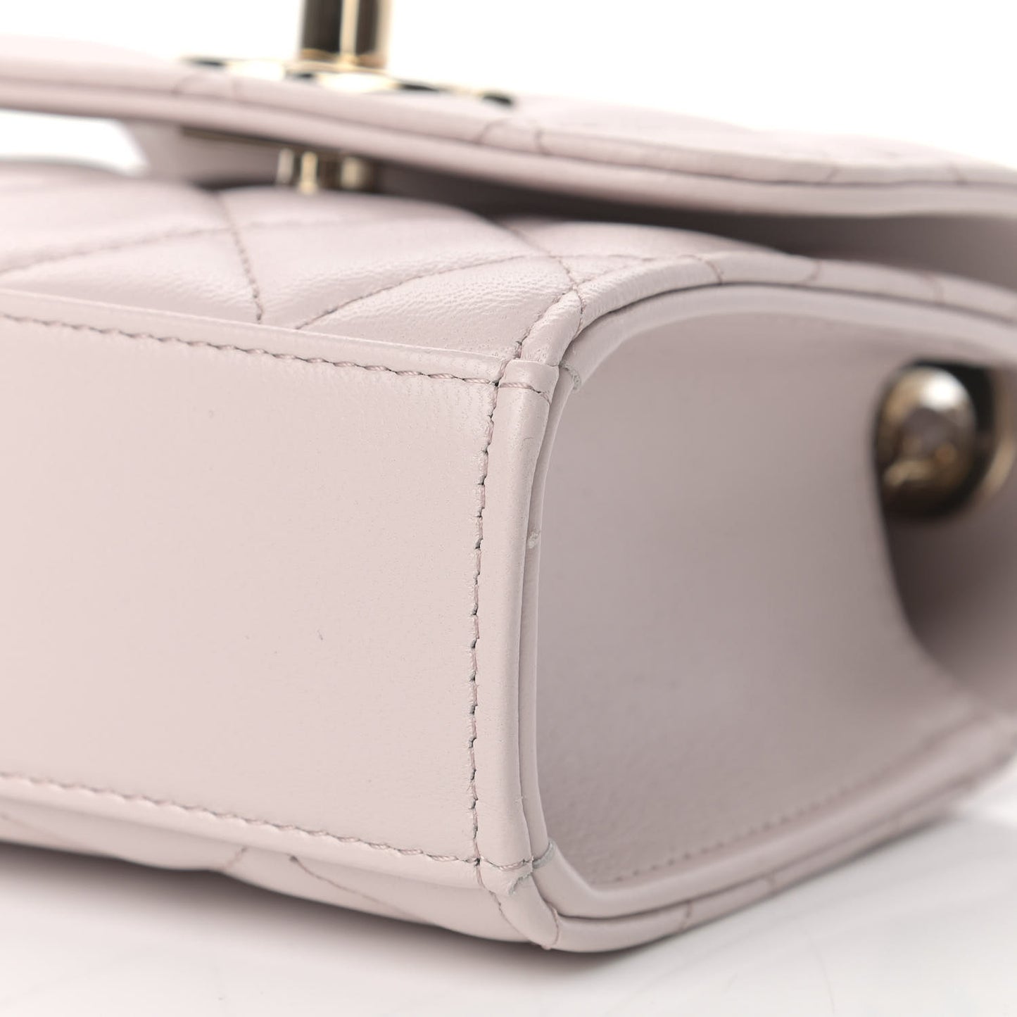 Lambskin Quilted Mini Trendy CC Clutch With Chain Light Purple