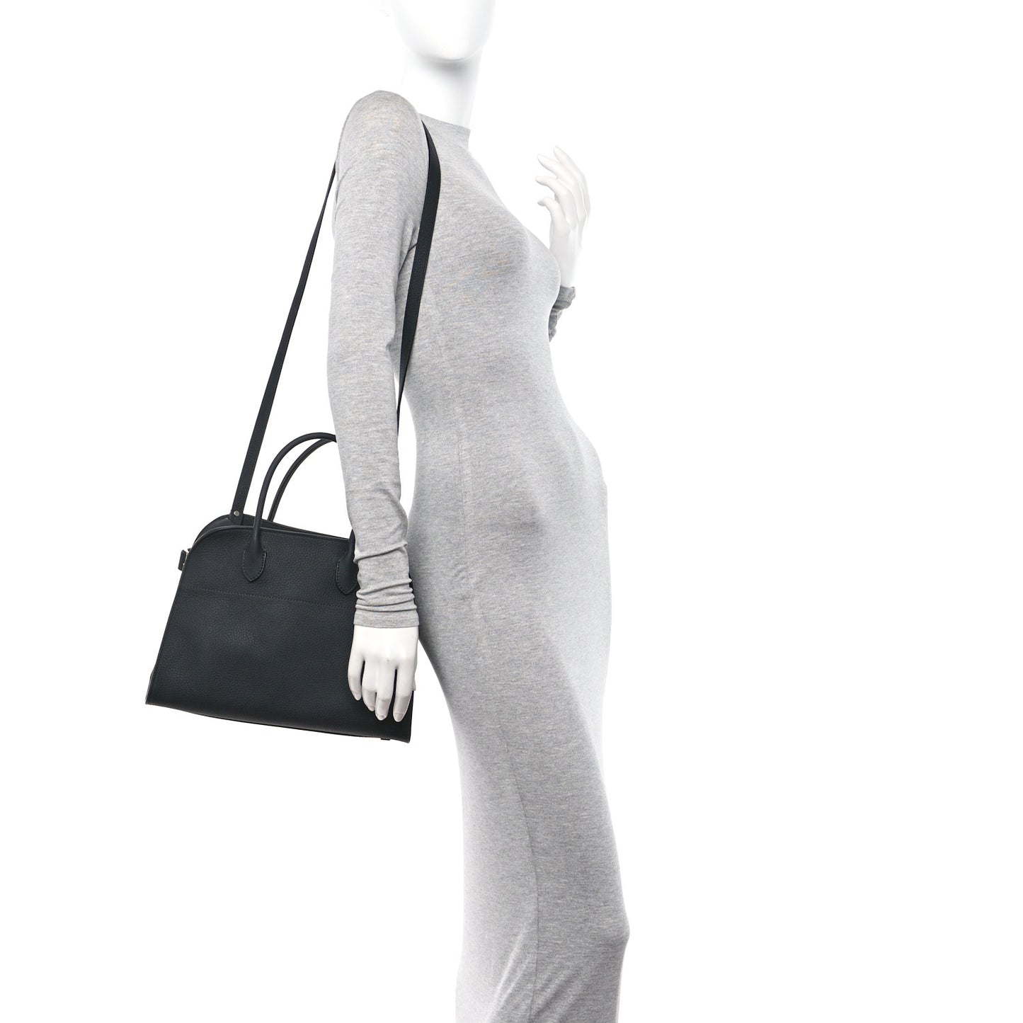 Matte Grained Calfskin Soft Margaux 12 Black