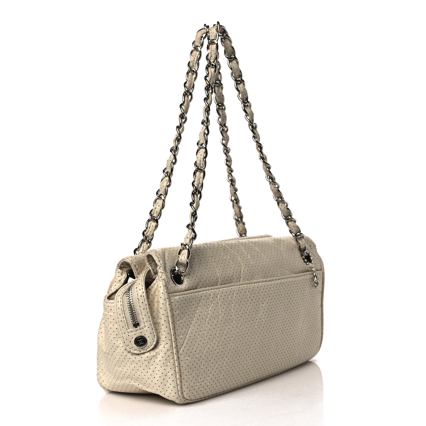 Calfskin Perforated 50's Satchel Beige
