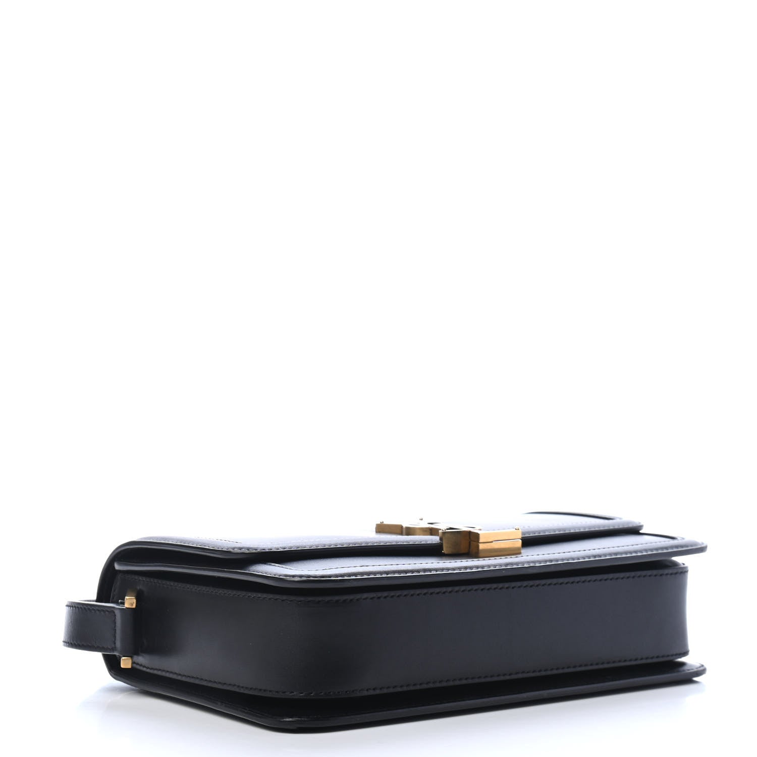 Saint Laurent Box Calfskin Monogram Medium Solferino Satchel Black 3 of 4