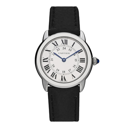 Cartier Stainless Steel Calfskin 29mm Ronde Solo Quartz Watch 1 of 11