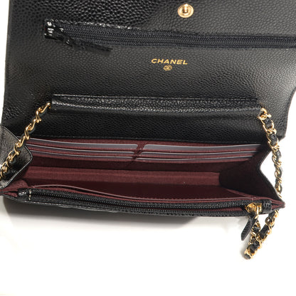 Chanel Caviar Wallet on Chain WOC Black 6 of 9
