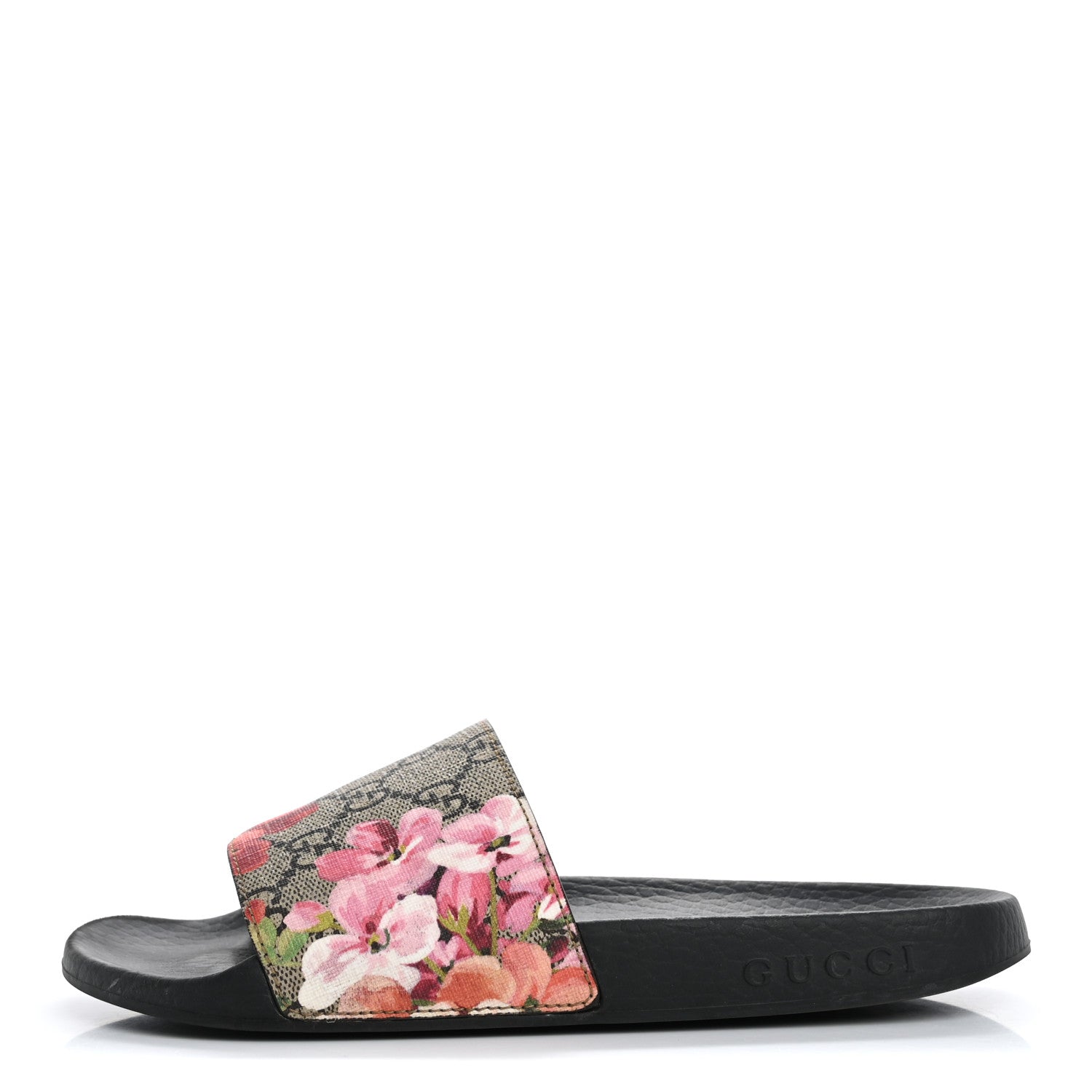 Gucci GG Supreme Monogram Blooms Slide Sandals 36 Beige Multicolor 1 of 12