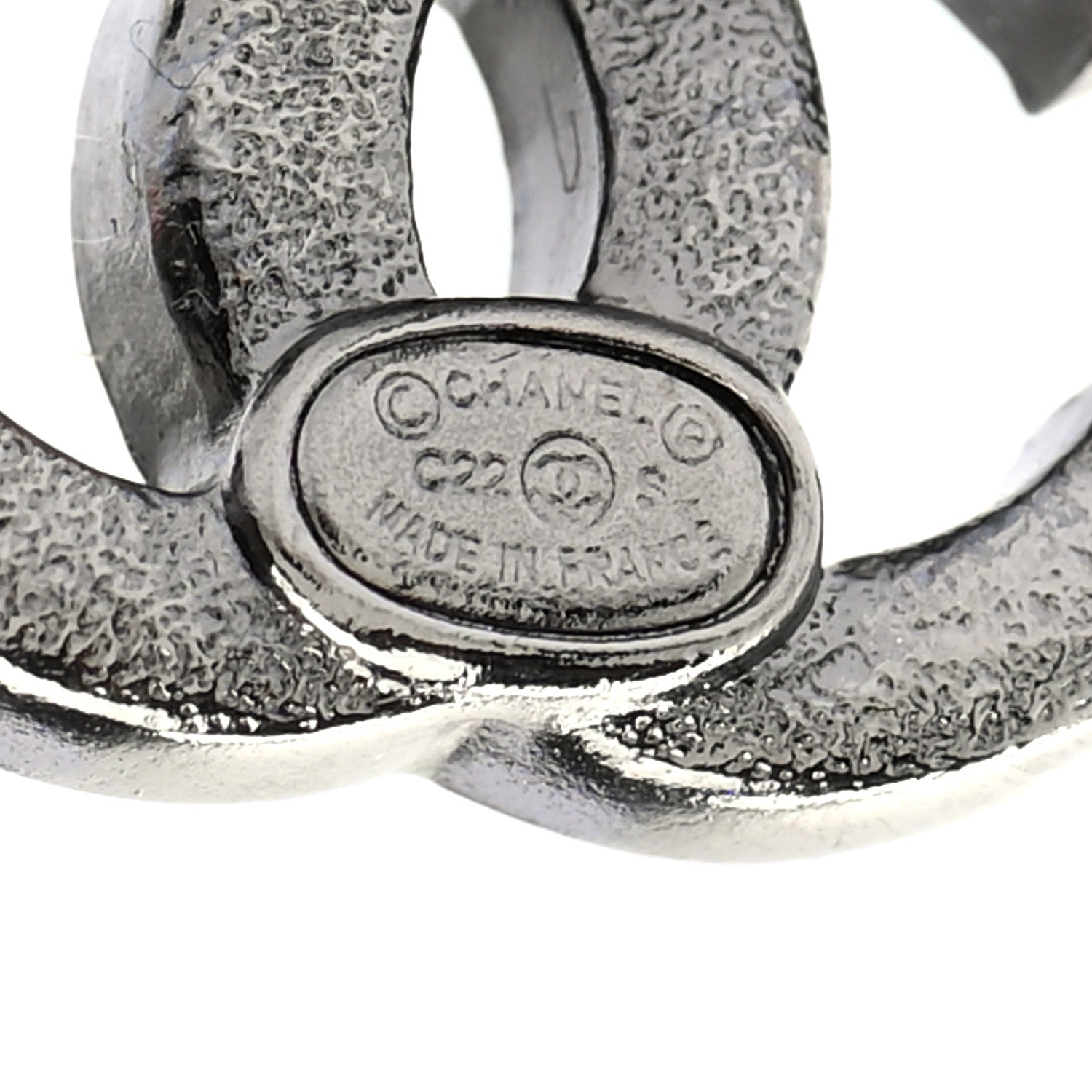 Chanel Ruthenium Crystal CC Earrings Multicolor 4 of 5