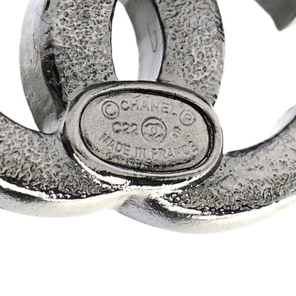 Chanel Ruthenium Crystal CC Earrings Multicolor 4 of 5