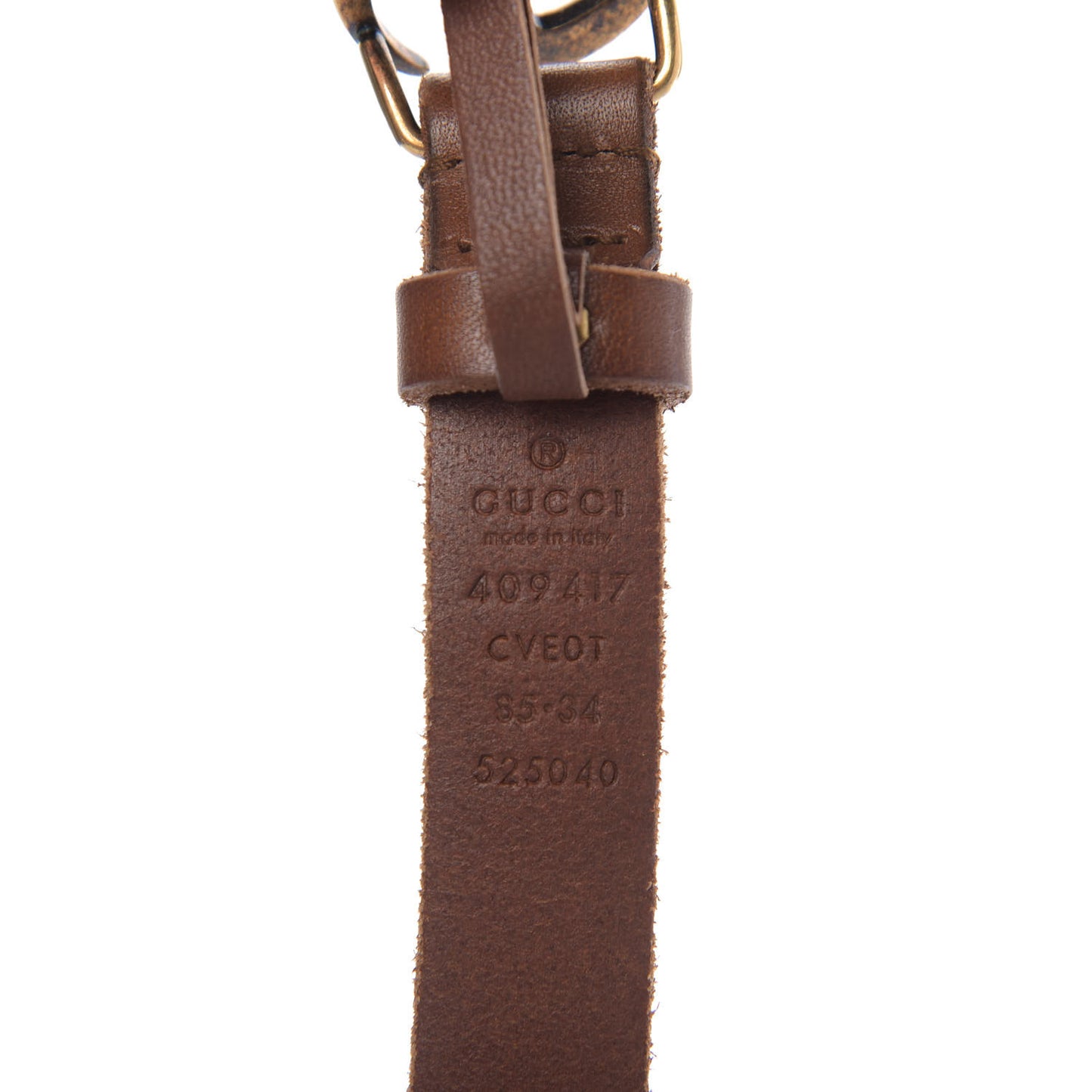 Faded Calfskin Double G 20mm Belt 85 34 Cuir