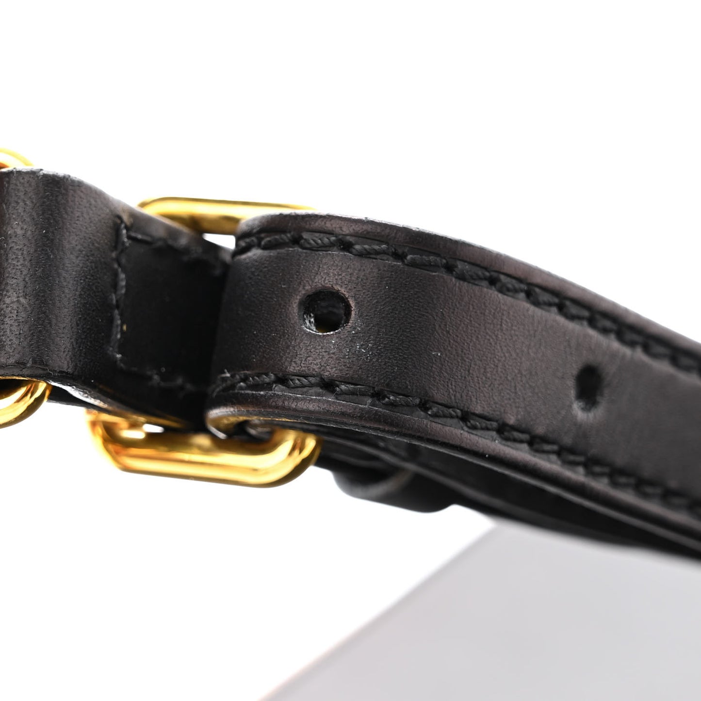 Calfskin Haymarket Check Small Bridle Satchel Black