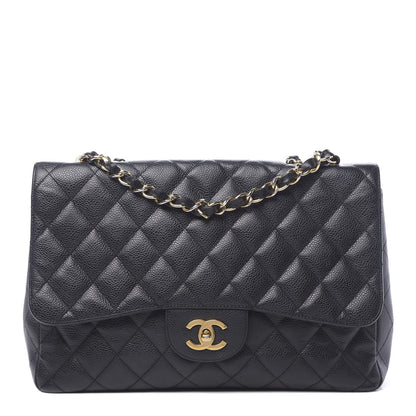 Chanel Caviar Quilted Jumbo Single Flap Black 1 of 12