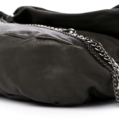 Jimmy Choo Soft Vachetta Small Biker Saddle Chain Satchel Green 9 of 20