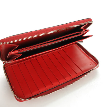 Gucci Guccissima Signature Zip Around Organizer Wallet Hibiscus Red 5 of 7