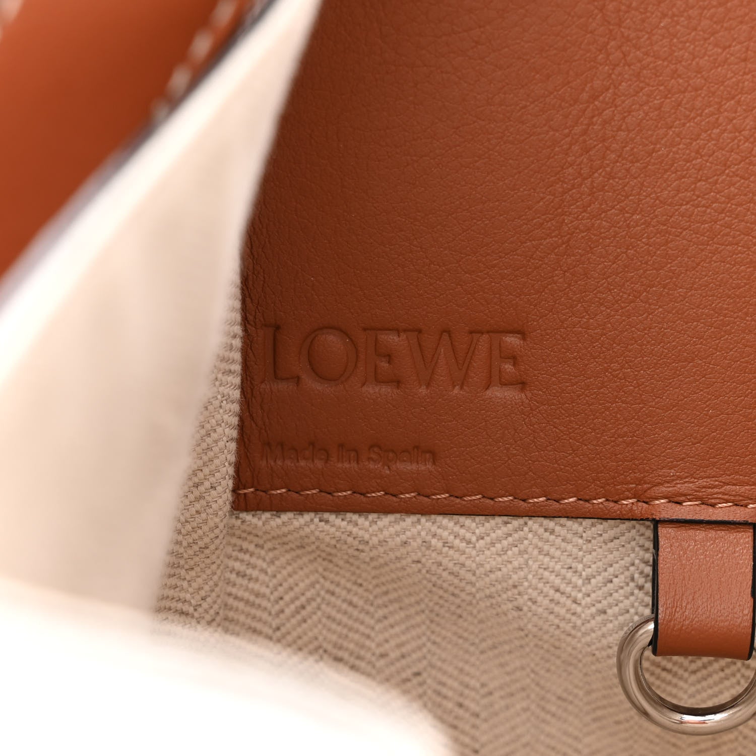 Loewe Calfskin Small Hammock Shoulder Bag Light Oat Tan 6 of 12