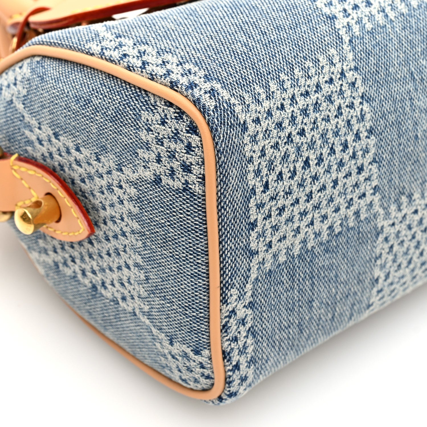 Louis Vuitton Damier Denim 3D Speedy Bandouliere 18 Bleu 8 of 9