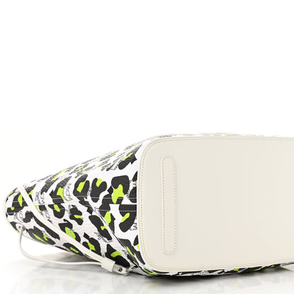 MCM Leopard Visetos Medium Aren Shopper Tote White 9 of 10