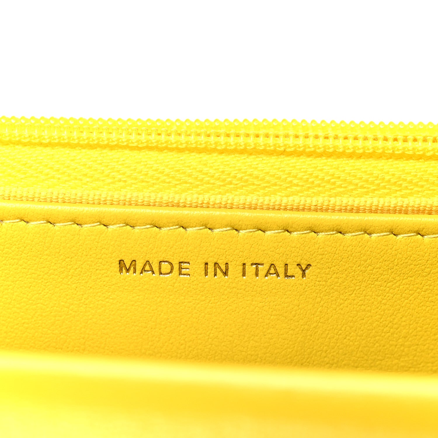 Chanel Lambskin Resin Quilted Wallet On Chain WOC Yellow 7 of 11