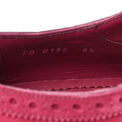 Louis Vuitton Suede Palm Beach Wing Tip Mens Derby Shoes 8.5 Red 10 of 10