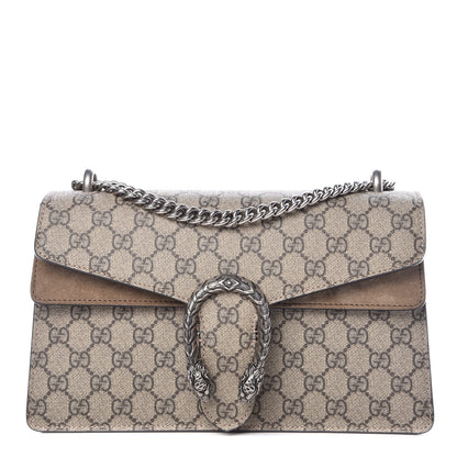 Gucci GG Supreme Monogram Small Dionysus Shoulder Bag Taupe 1 of 8