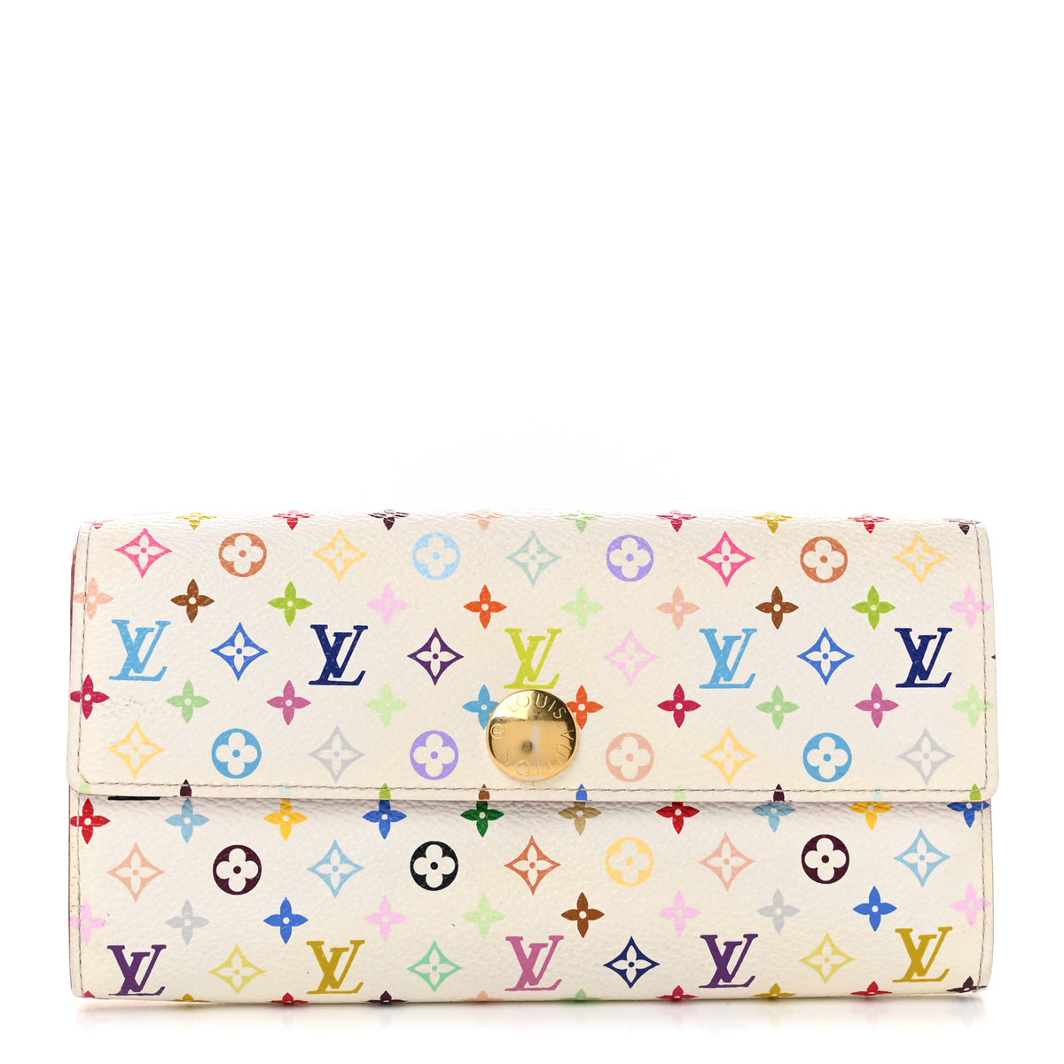 Louis Vuitton Monogram Multicolor Sarah Wallet White Grenade 1 of 9