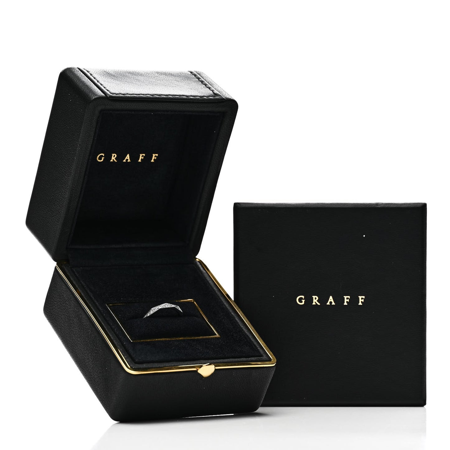 18K White Gold Diamond Laurence Graff Signature Band Ring 47 4