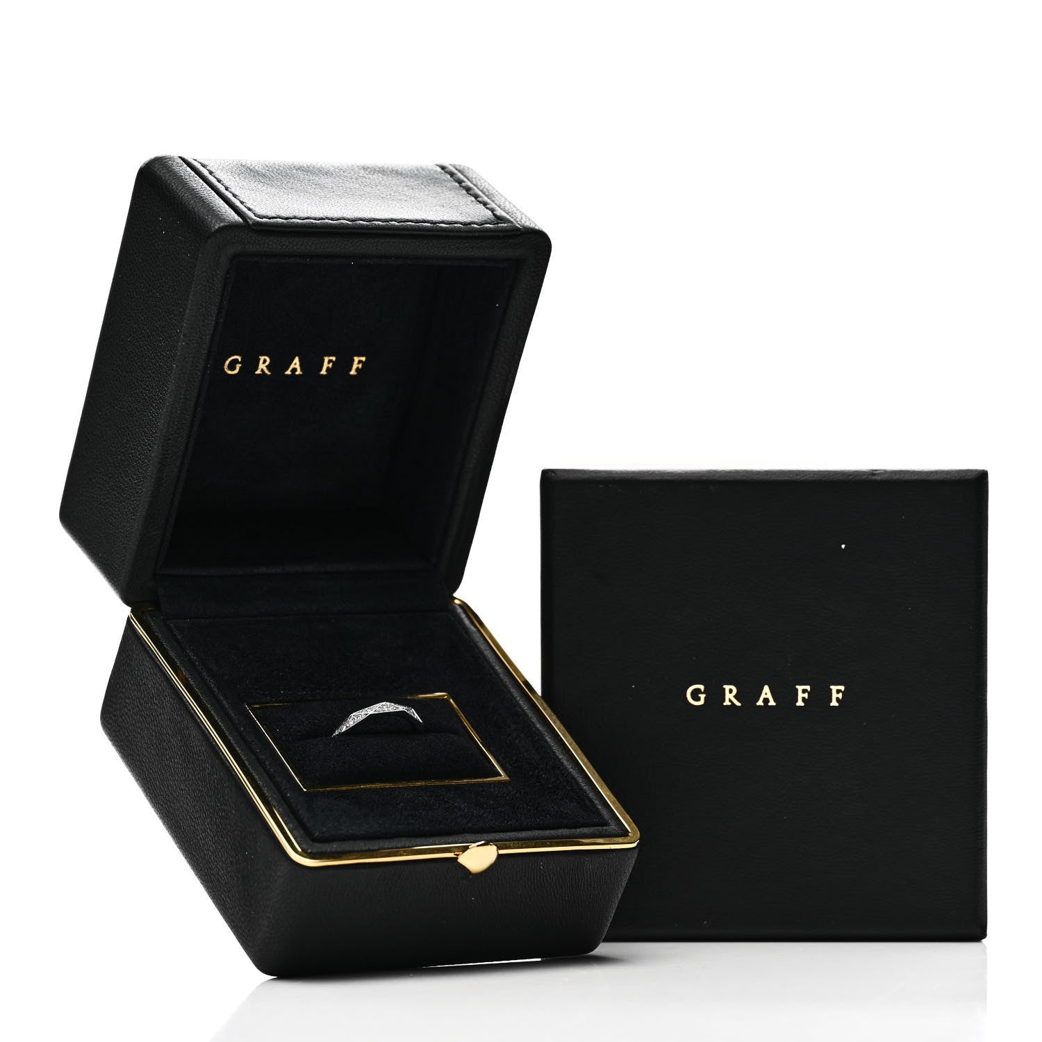 Graff 18K White Gold Diamond Laurence Graff Signature Band Ring 47 4 5 of 5