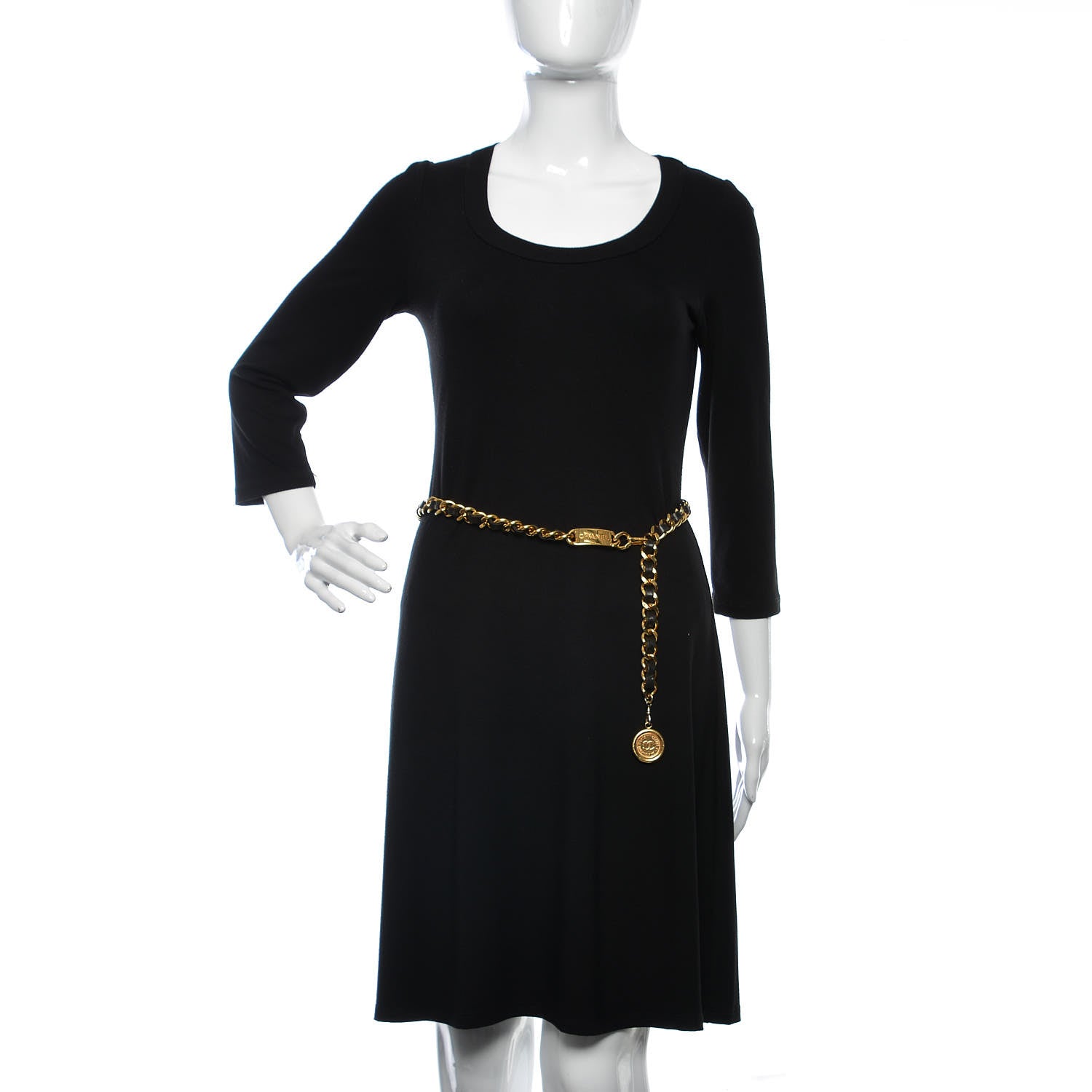 Chanel Lambskin Chain CC Medallion Belt Black Gold 2 of 6