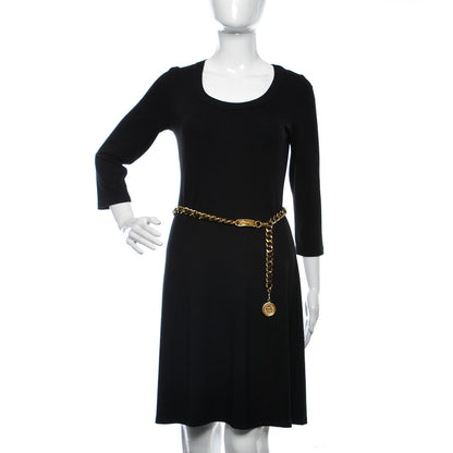 Chanel Lambskin Chain CC Medallion Belt Black Gold 2 of 6