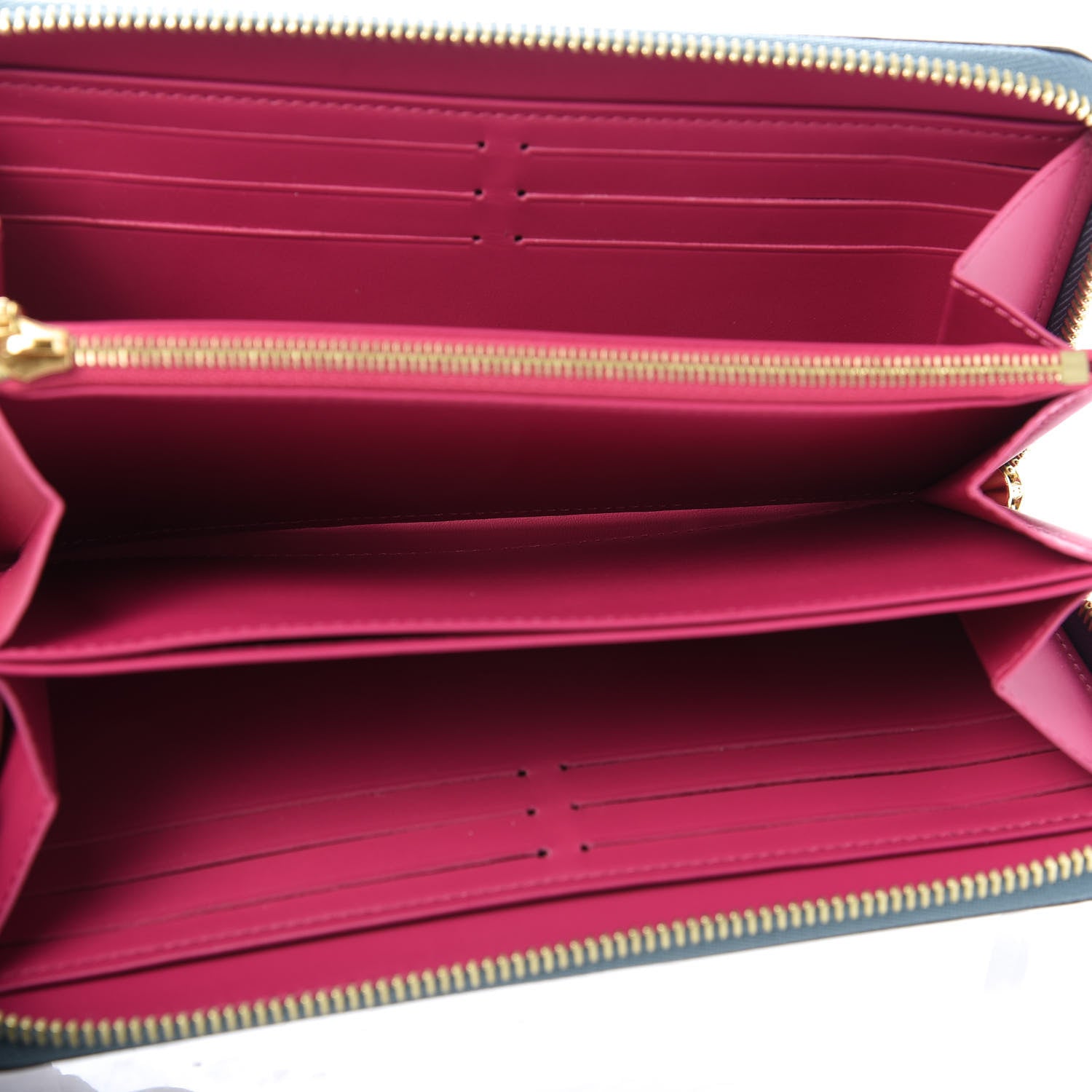 Louis Vuitton Metallic Vernis Degrade Zippy Wallet Blue Pink 7 of 8