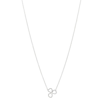 Tiffany Platinum Diamond Mini Paper Flowers Pendant Necklace 1 of 5