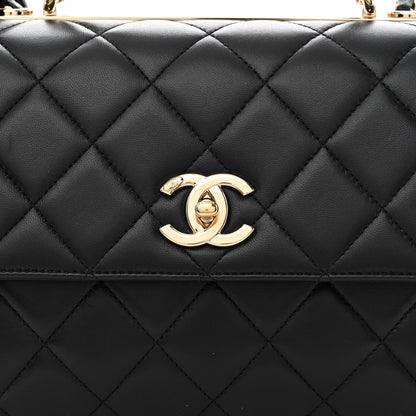 Chanel Lambskin Quilted Medium Trendy CC Flap Dual Handle Bag Black 8 of 12