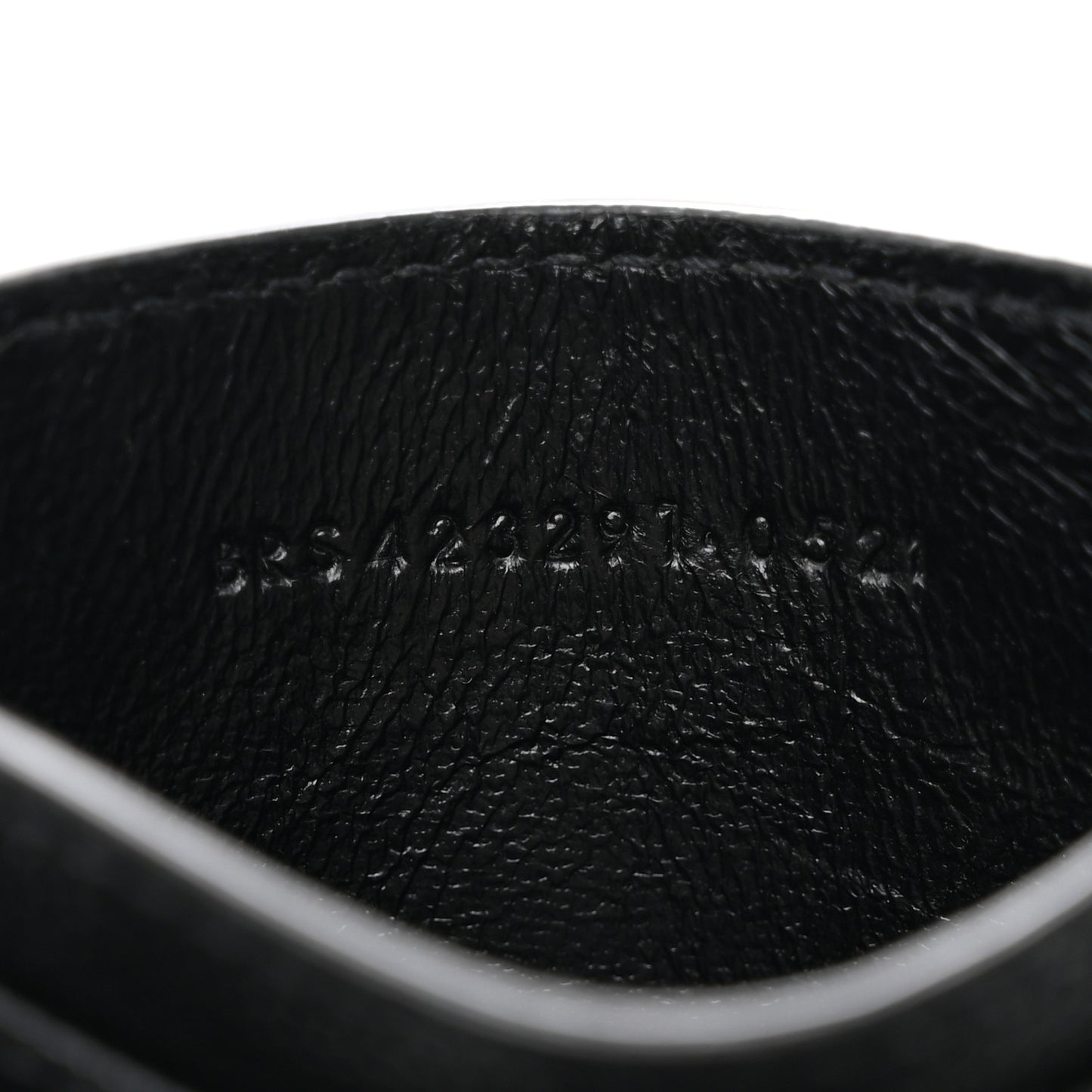 Grain De Poudre Matelasse Chevron Monogram Credit Card Case Black