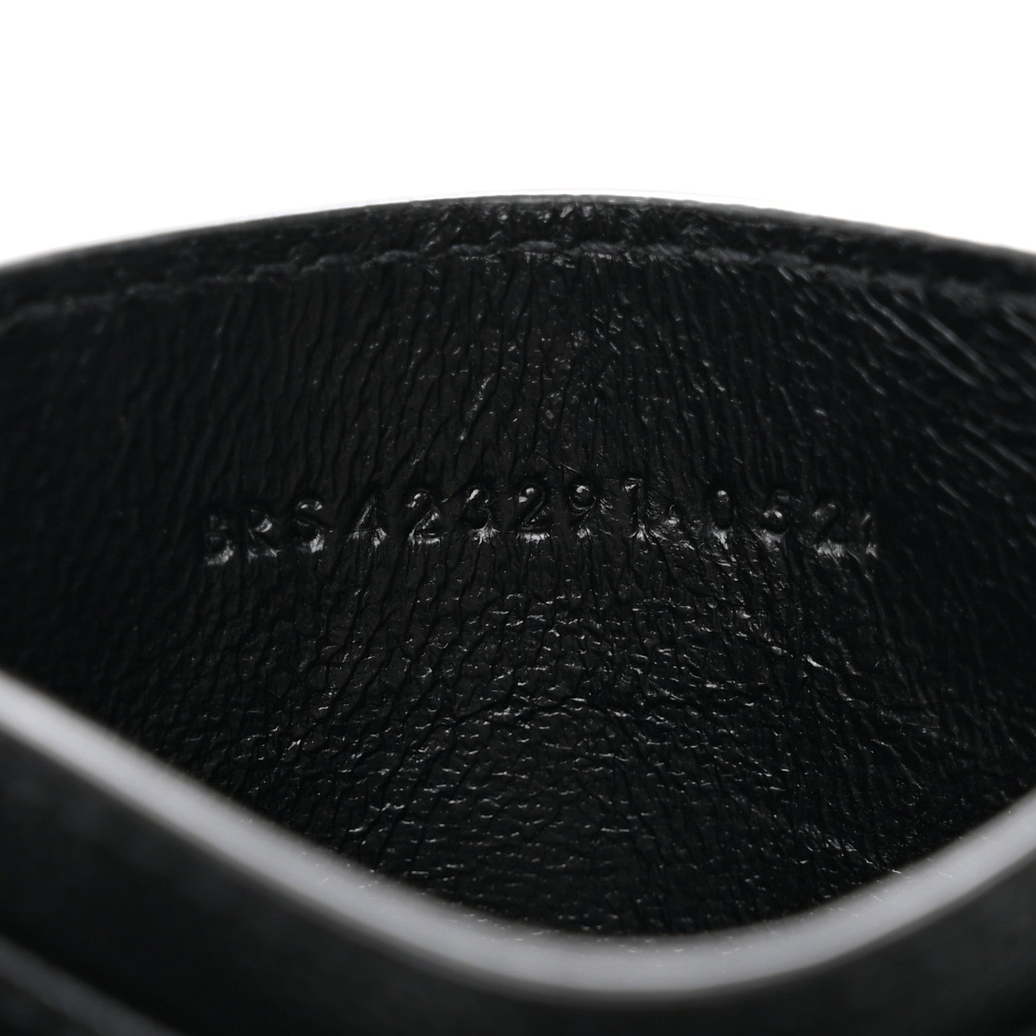 Saint Laurent Grain De Poudre Matelasse Chevron Monogram Credit Card Case Black 7 of 8