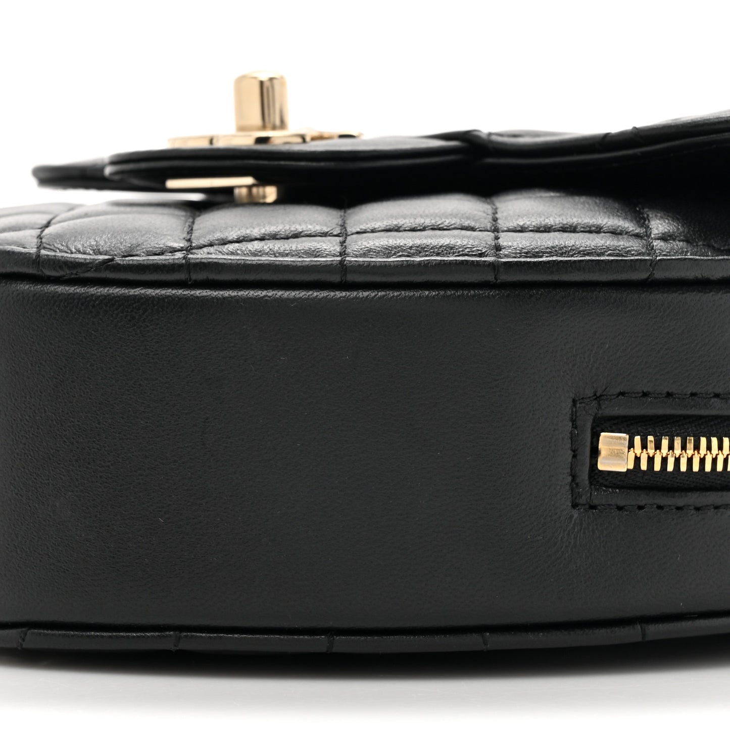 Lambskin Quilted CC In Love Heart Bag Black