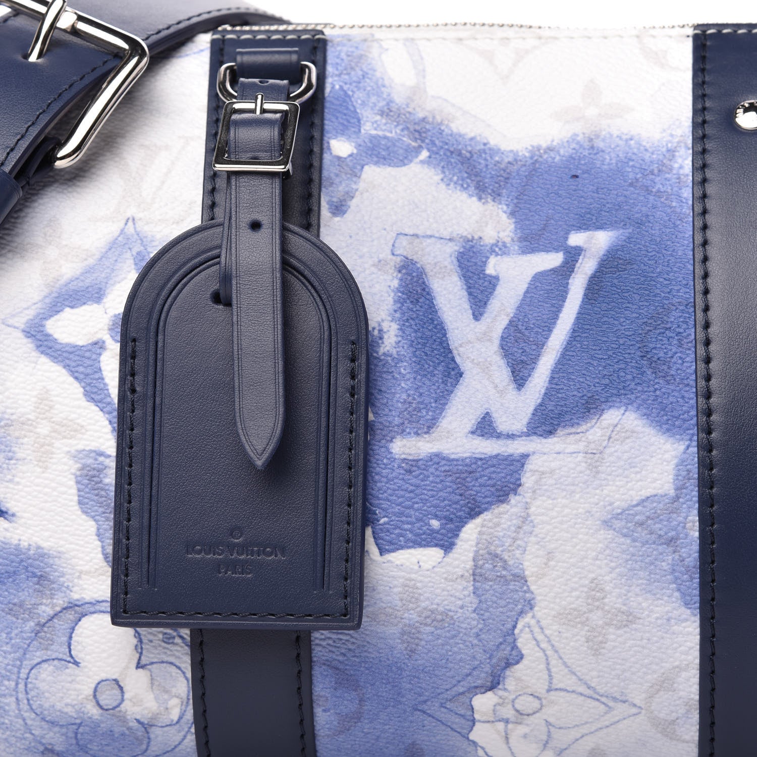 Louis Vuitton Monogram Watercolor City Keepall Blue 9 of 9