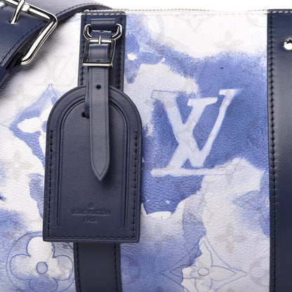 Louis Vuitton Monogram Watercolor City Keepall Blue 9 of 9