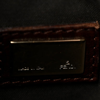 Fendi Zucchino Vitello Mini Mama Baguette Mogano Panna Bruciato 6 of 13