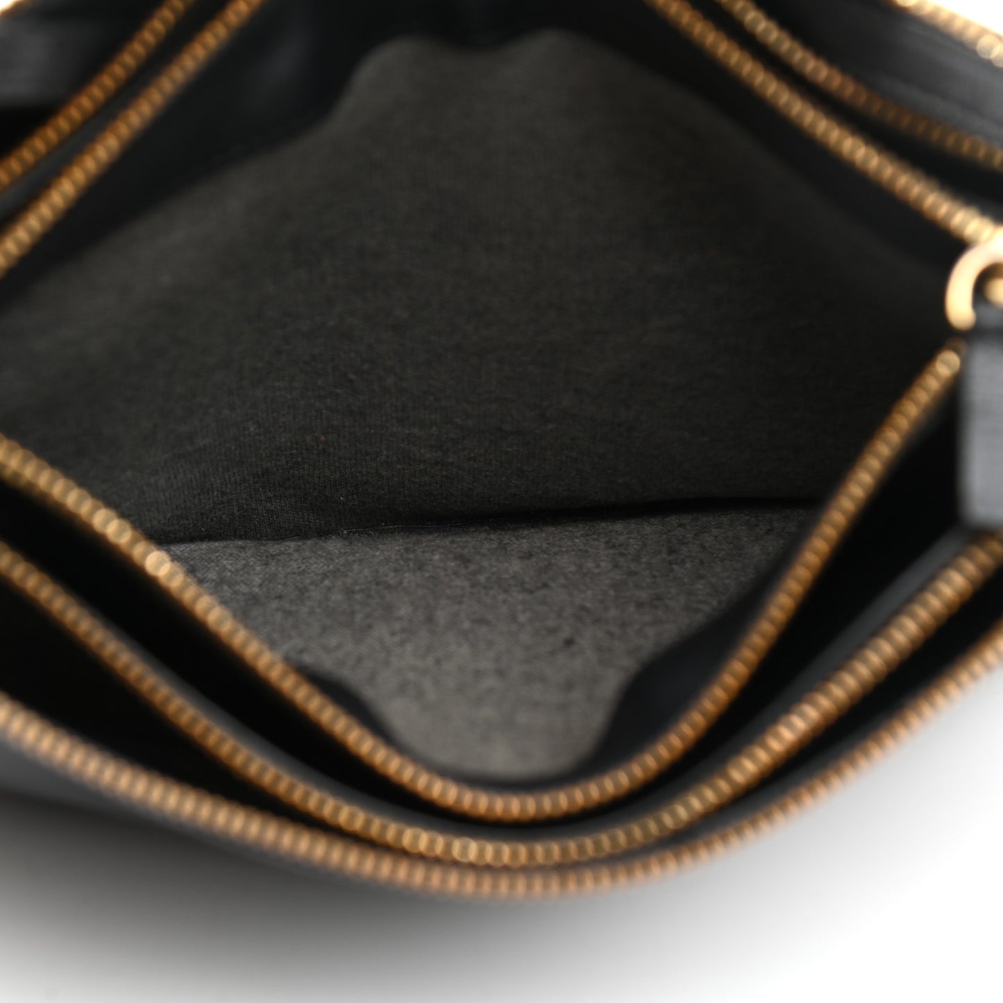 Lambskin Large Trio Crossbody Bag Black