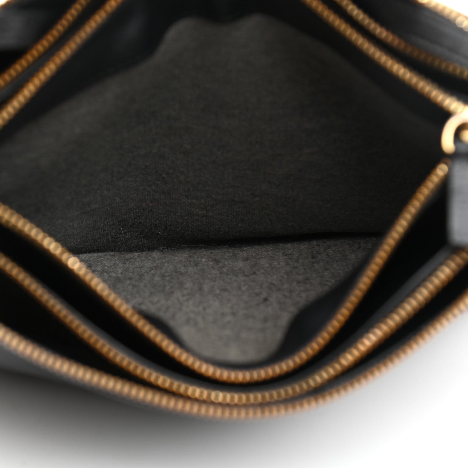 Celine Lambskin Large Trio Crossbody Bag Black 6 of 14