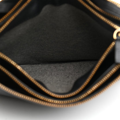 Celine Lambskin Large Trio Crossbody Bag Black 6 of 14